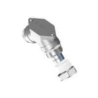 CMCP25PG29 90° elbow with inspection cover and brass fittings with metallic continuity
IP54