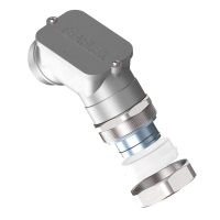 CMCP50PG48 90° elbow with inspection cover and brass fittings with metallic continuity
IP54
