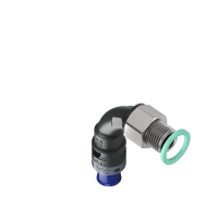 M8BBN10M16 Raccordo in poliammide a 90° senza spigoli interni con filetto in metallo girevole IP68