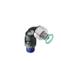 M8BBN12M16 Raccordo in poliammide a 90° senza spigoli interni con filetto in metallo girevole IP68