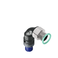 M8BBN12M20 Raccordo in poliammide a 90° senza spigoli interni con filetto in metallo girevole IP68