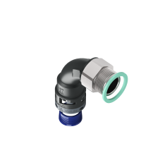 M8BBN17M25 Raccordo in poliammide a 90° senza spigoli interni con filetto in metallo girevole IP68