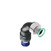 M8BBN17P13 Raccordo in poliammide a 90° senza spigoli interni con filetto in metallo girevole IP68