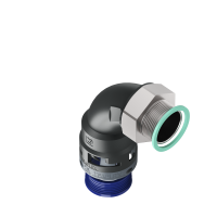 M8BBN29M32 Raccordo in poliammide a 90° senza spigoli interni con filetto in metallo girevole IP68
