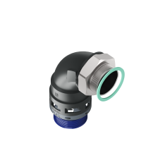 M8BBN48M50 Raccordo in poliammide a 90° senza spigoli interni con filetto in metallo girevole IP68
