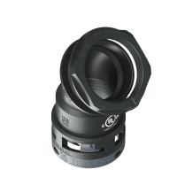 U6BBF36M50 Raccordo BF a 45° senza spigoli interni in poliammide IP66