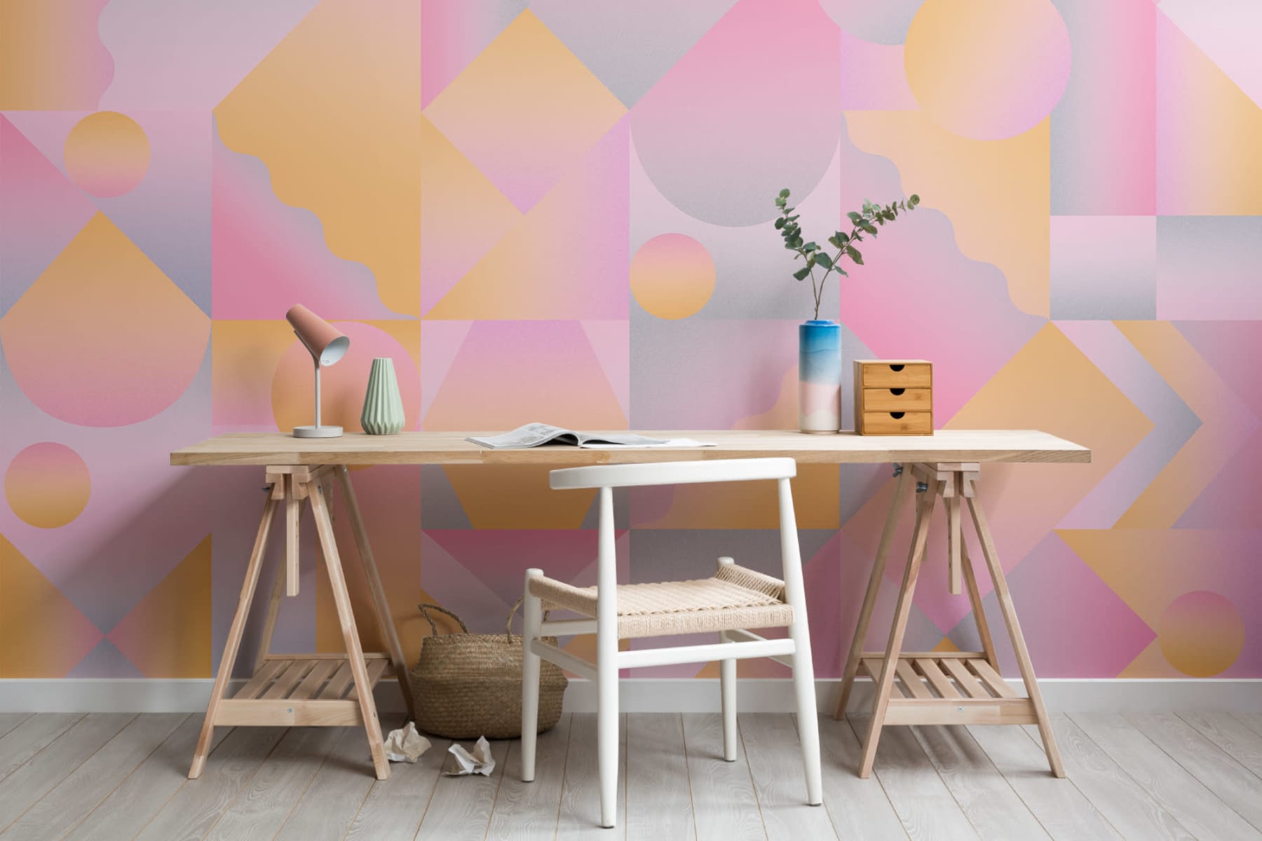 pastel geo wallpaper