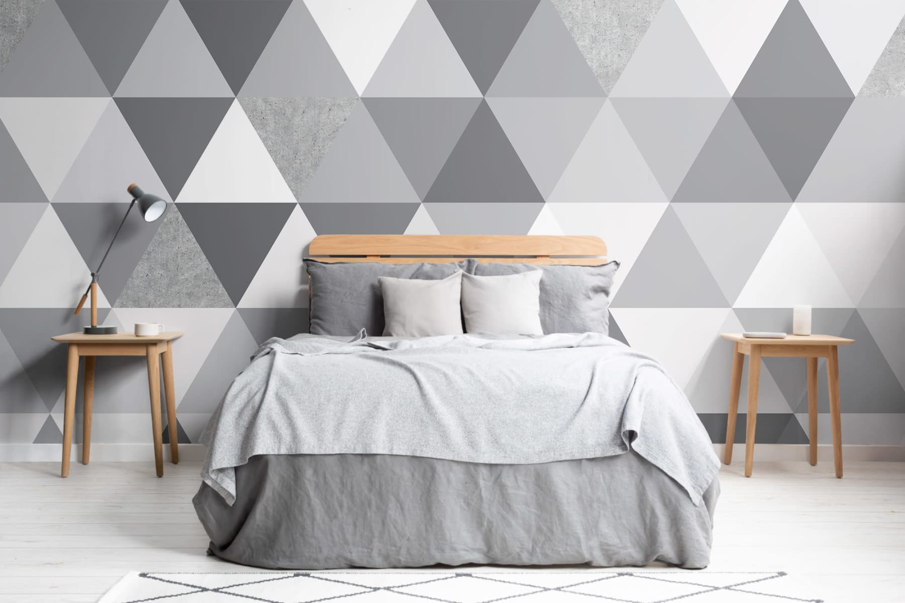 geometric grey wallpaper