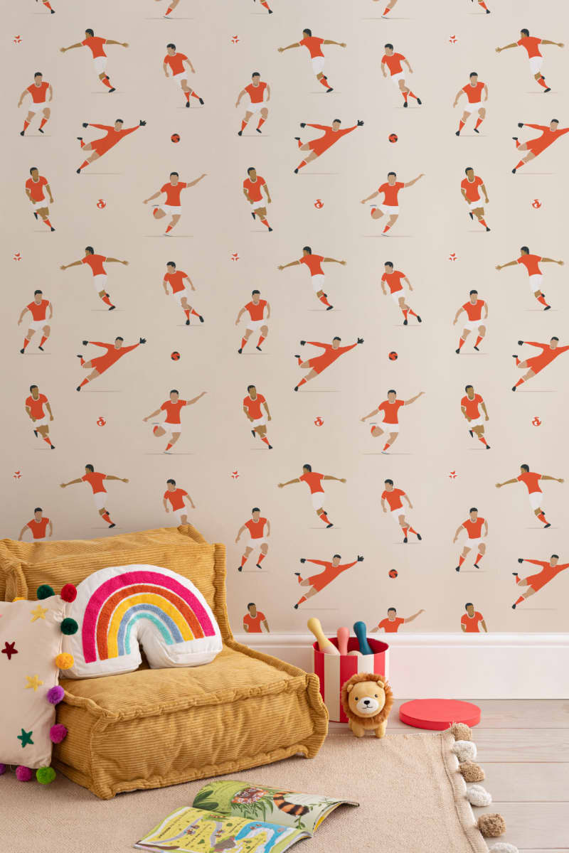 red childrens wallpaper