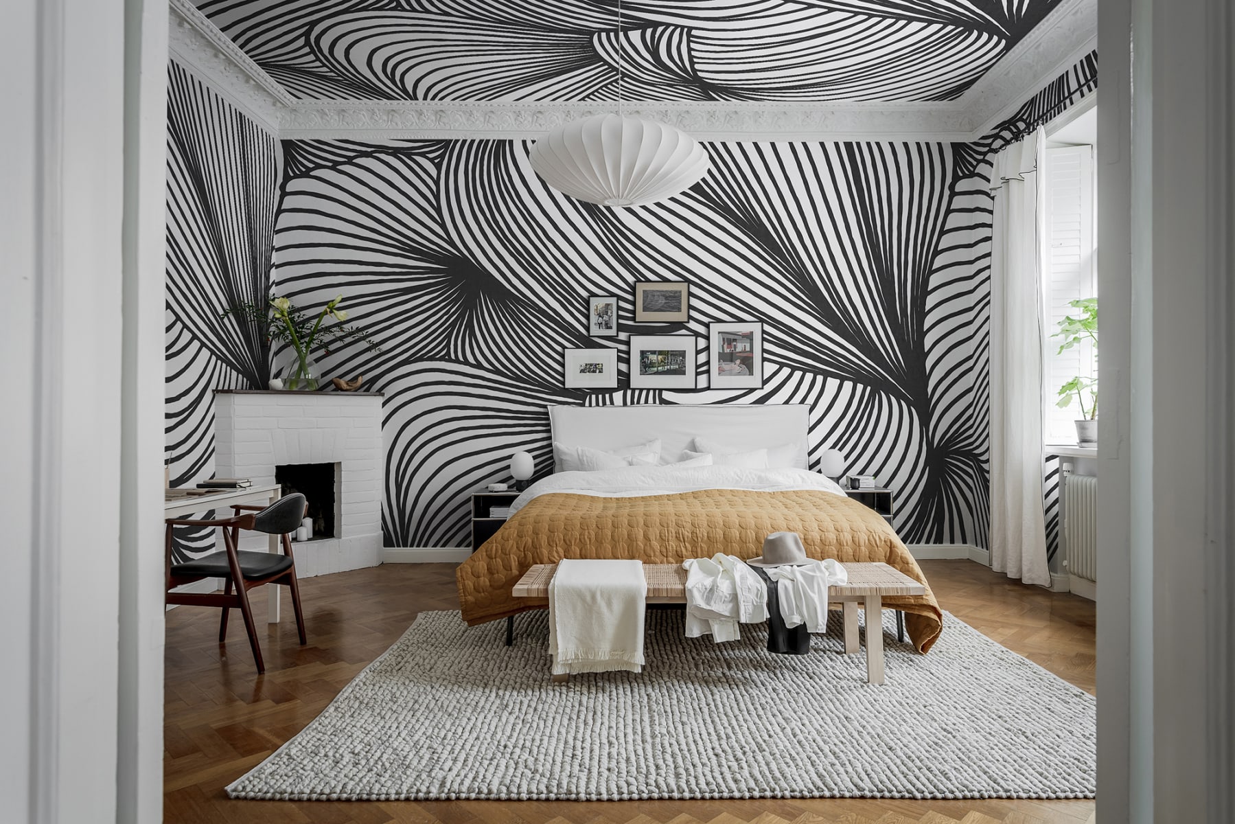 Opulence Lines, Graphite - Wallpaper | Rebel Walls