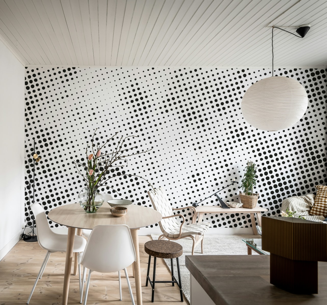 Raster, Black & White - 벽지 | Rebel Walls