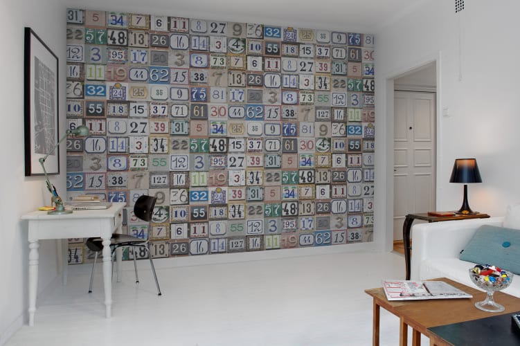 Wall With Numbers Numbers R12331 Wall