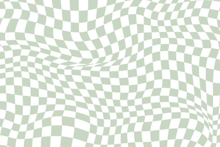 Cool Green Chequered Aesthetic Wall Mural - Hovia