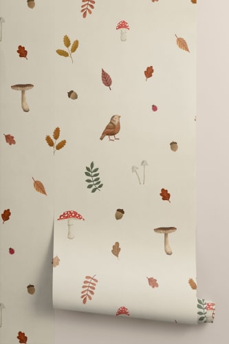 Birds on the Move Mushrooms in Beige Birds on the Move Mushrooms in Beige