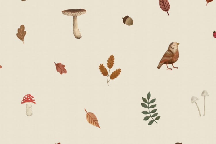 Birds on the Move Mushrooms in Beige Birds on the Move Mushrooms in Beige