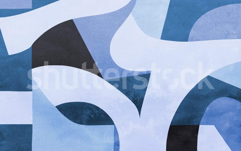 Bold Blue Abstraction