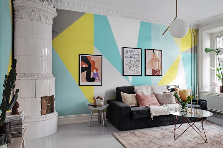 Diamond wallpaper, soft geometric design for walls