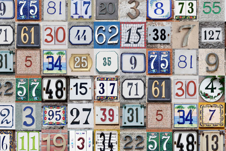 Tiny House Numbers Colorful