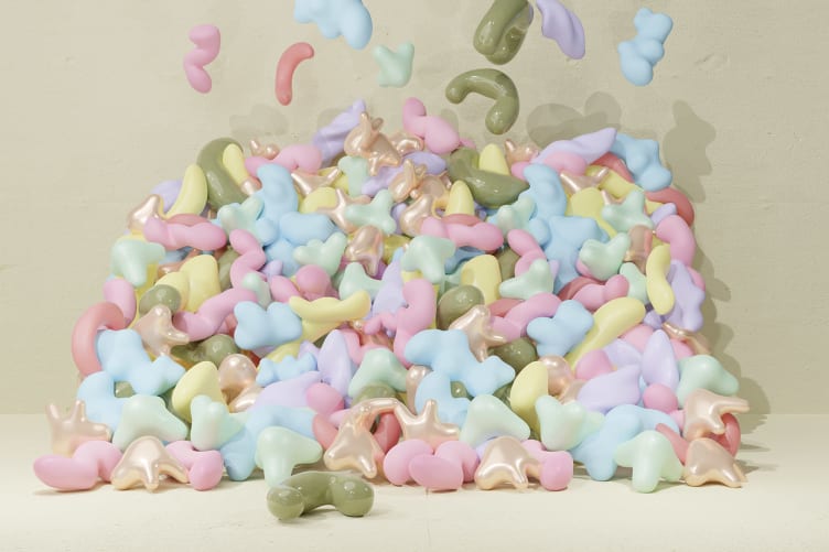 Cool 3D bubblegum wallpaper design