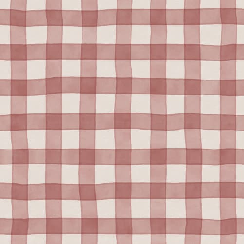 Classic Gingham Charm i fet röd färg