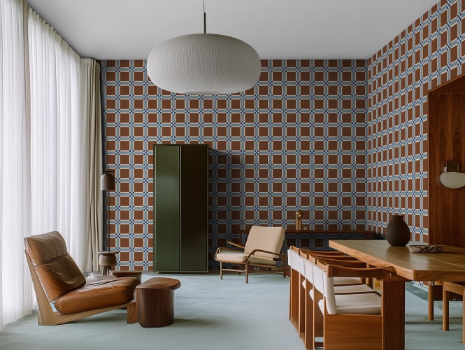 Geometric Charm in Earthy Tones