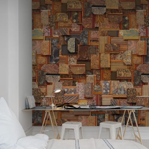 wallpaper library books design