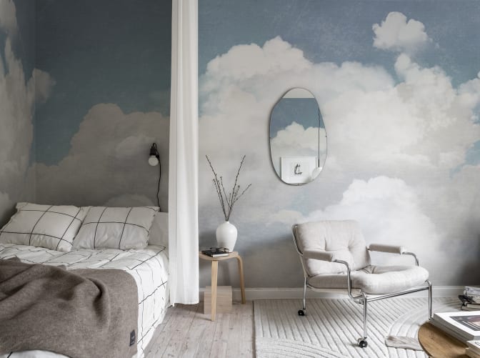 cloud mural wallpaper