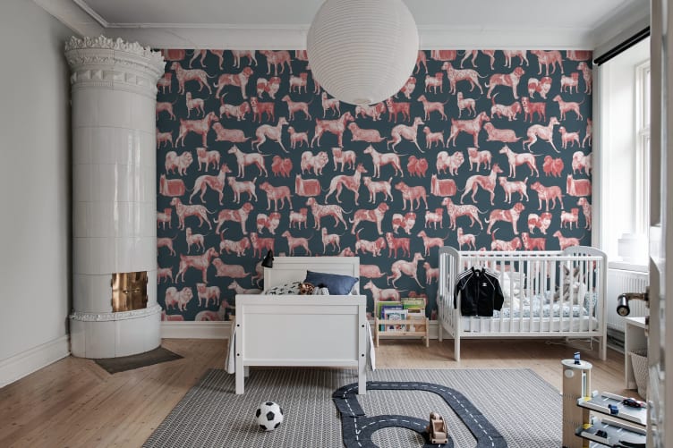 wallpaper for dogs room