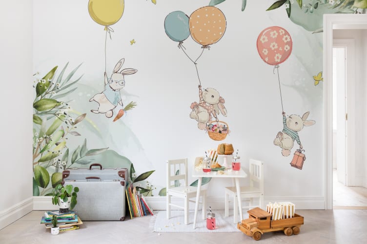 balloon wallpaper nursery