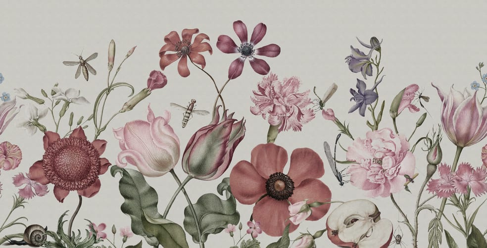vintage flower pattern wallpaper
