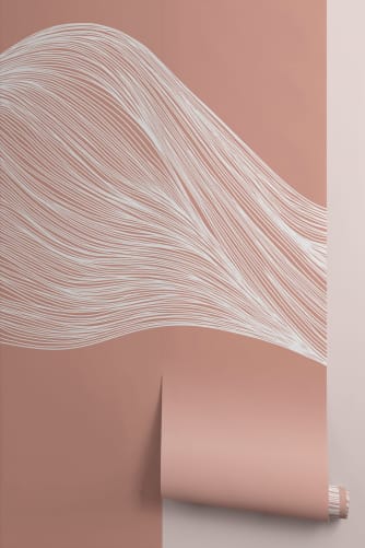 white wavy wallpaper