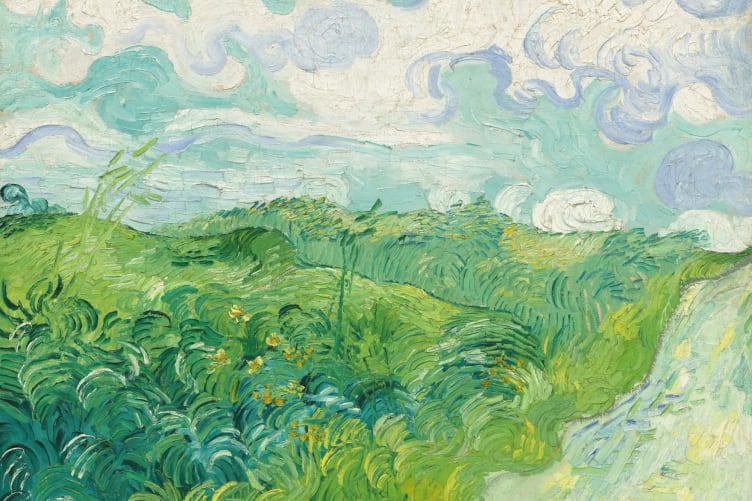 van gogh wallpaper green