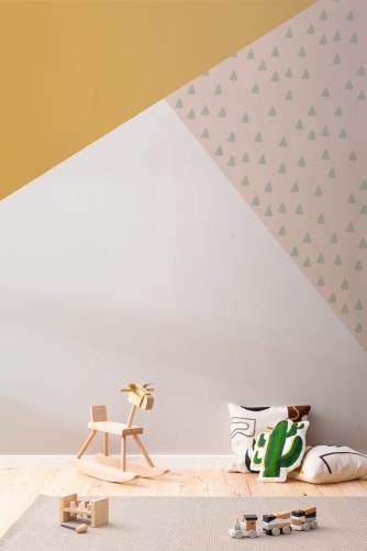 how to wallpaper a triangle wall