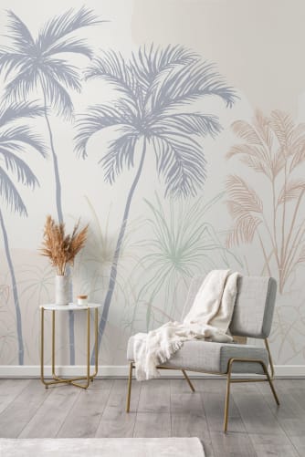 pastel leaf wallpaper
