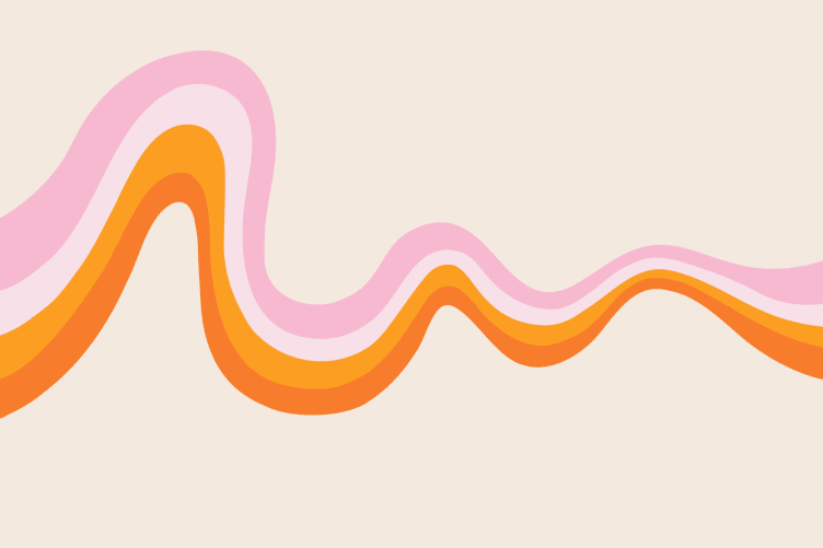 orange and grey retro wallpaper