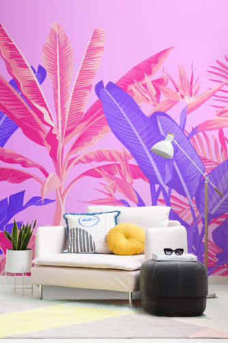 purple tropical wallpaper
