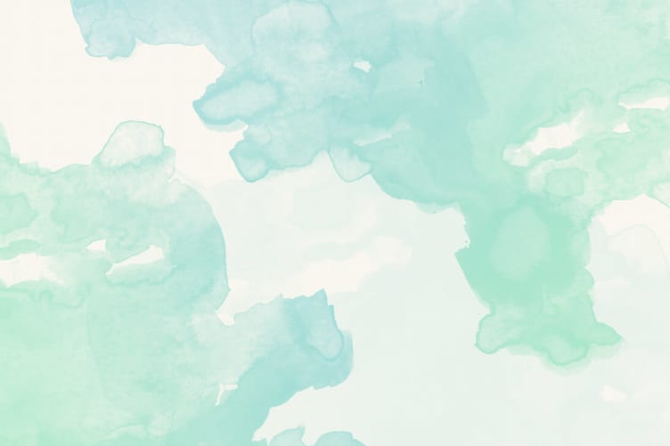 Pastel Green Blue Ombre Watercolour Inkspill Wall Mural Hovia