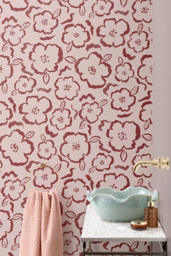 pink and red pattern wallpaper