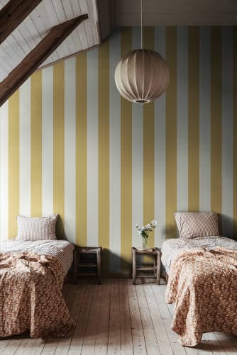 light yellow striped wallpaper