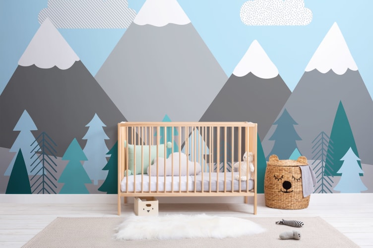 Mountain Trees Wallpaper Mural Hovia