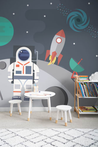 retro outer space wallpaper