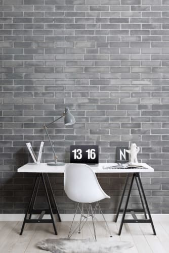 grey brickwork wallpaper