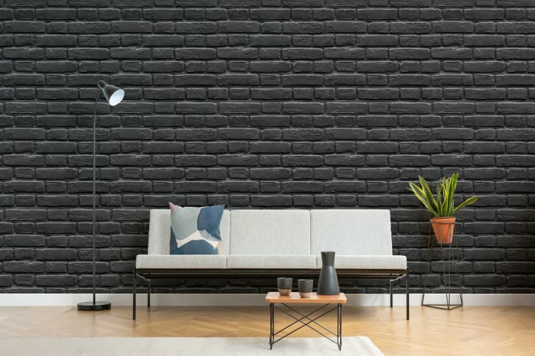painted brick effect wallpaper