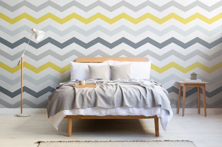 chevron wallpaper grey