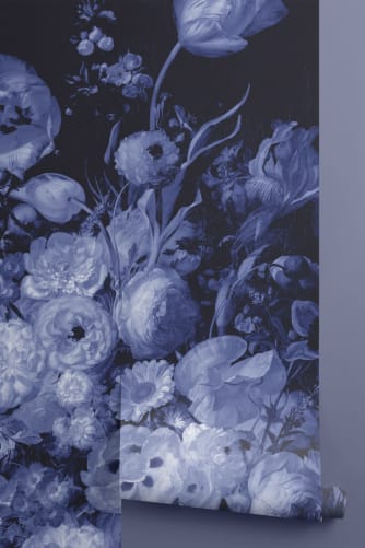 Visuel Art Decor - 3 pièces - Impression sur toile - Fleurs bleu sarcelle - Impression florale Magnalio - Pour maison, chambre à coucher, salle de bain - Décoration murale prête à