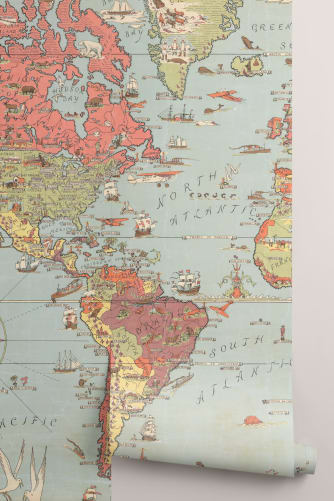 retro map wallpaper