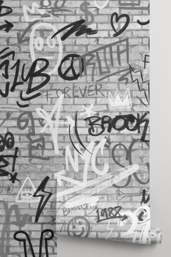 graffiti wallpaper roll