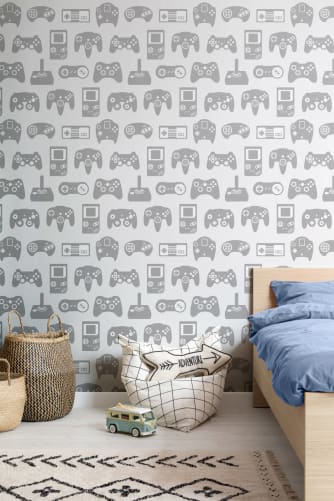 grey retro wallpaper