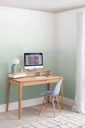 Natural Green Dip Dye Wallpaper Mural - Hovia