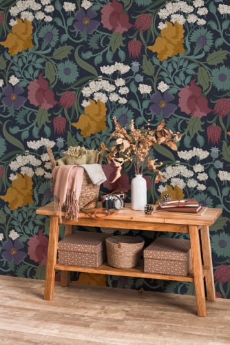 vintage colour pattern wallpaper